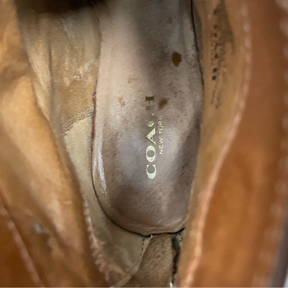 Coach Waldorf Tan Ankle Boots Size 7.5 - Picture 9 of 16